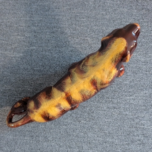 Blue Mountain Pottery, Gold Drip Glaze Cougar/Mountain Lion/Puma Figurine - Picture 3 of 6